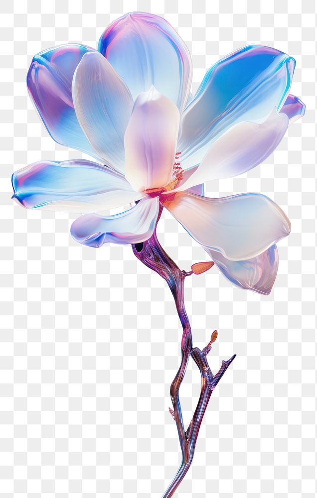 PNG Magnolia flower petal plant. AI generated Image by rawpixel.