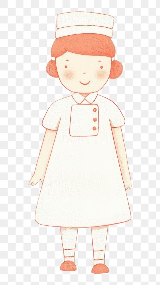 PNG Nurse character drawing sketch illustrated. AI generated Image by rawpixel.