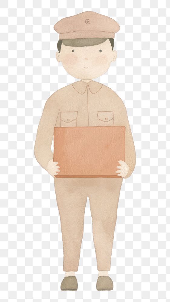 PNG Postman character box white background protection. AI generated Image by rawpixel.
