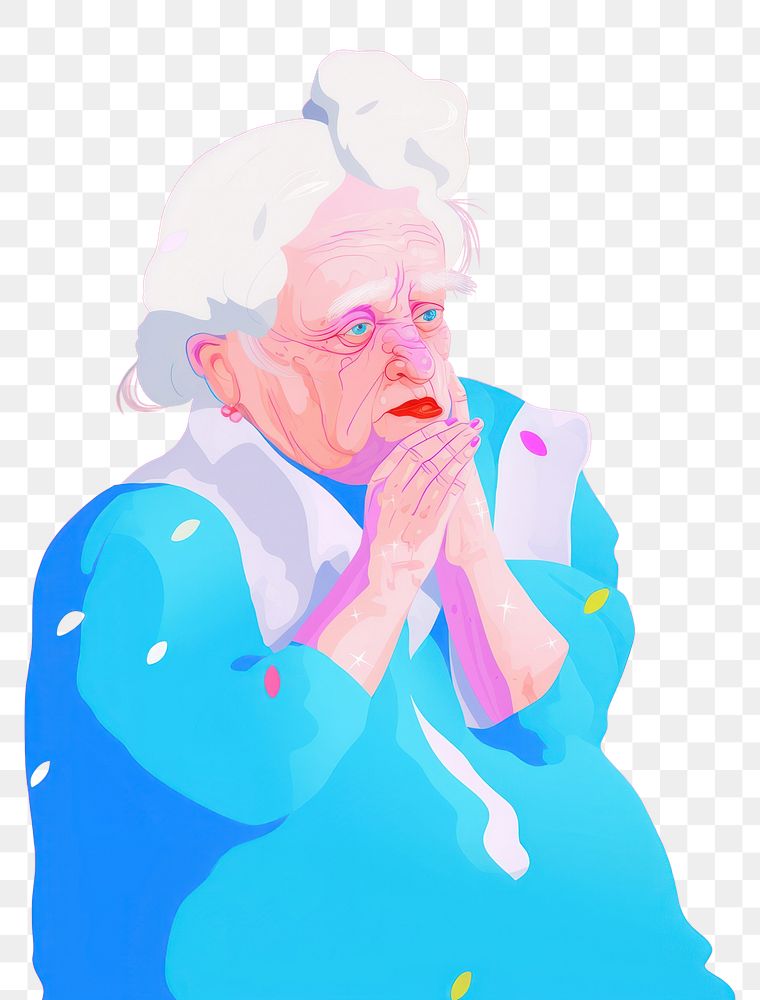 PNG A elder woman painting portrait drawing. AI generated Image by rawpixel.