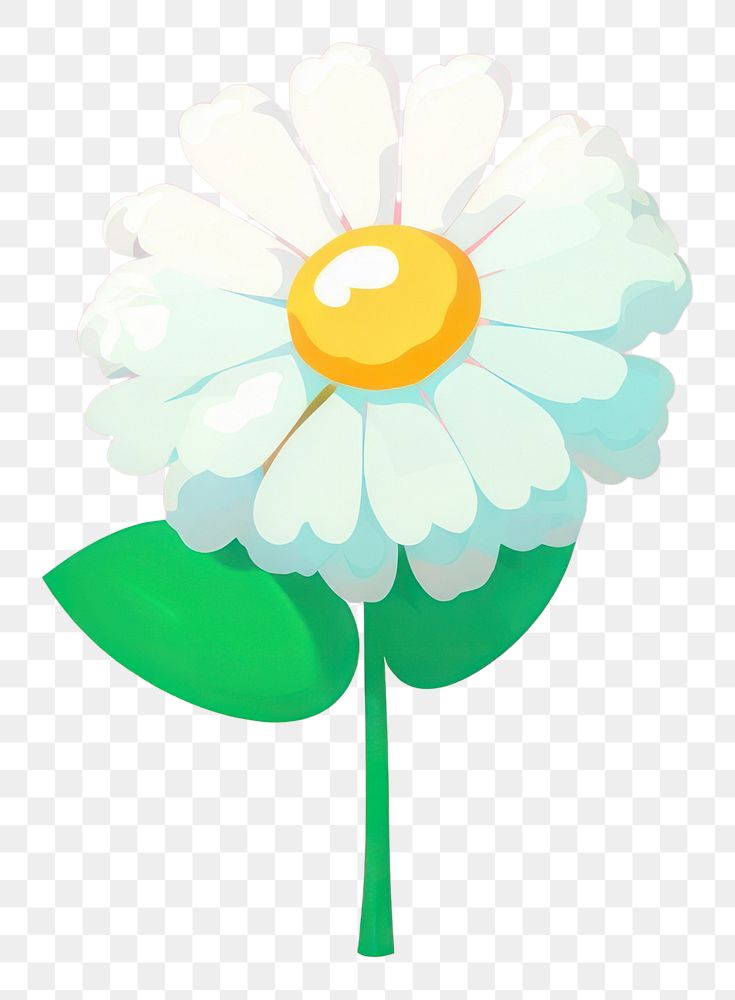 PNG A white flower petal daisy plant. AI generated Image by rawpixel.