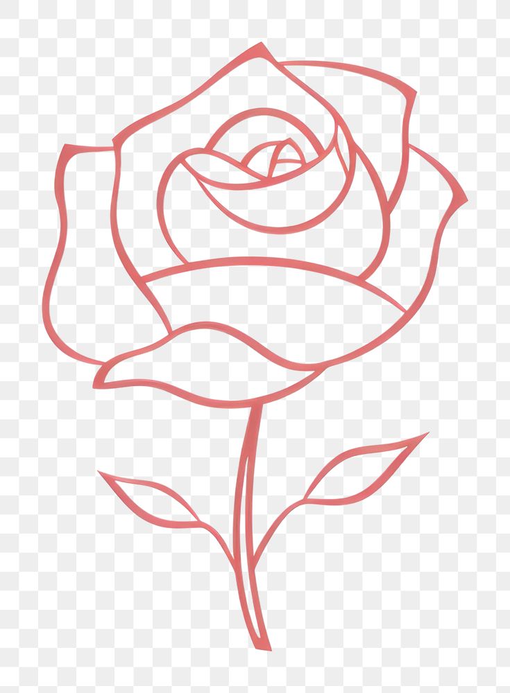 PNG Rose drawing flower sketch. AI generated Image by rawpixel.