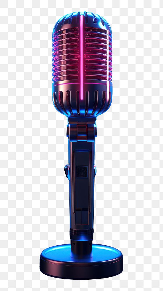 PNG Mic microphone light broadcasting. AI generated Image by rawpixel.