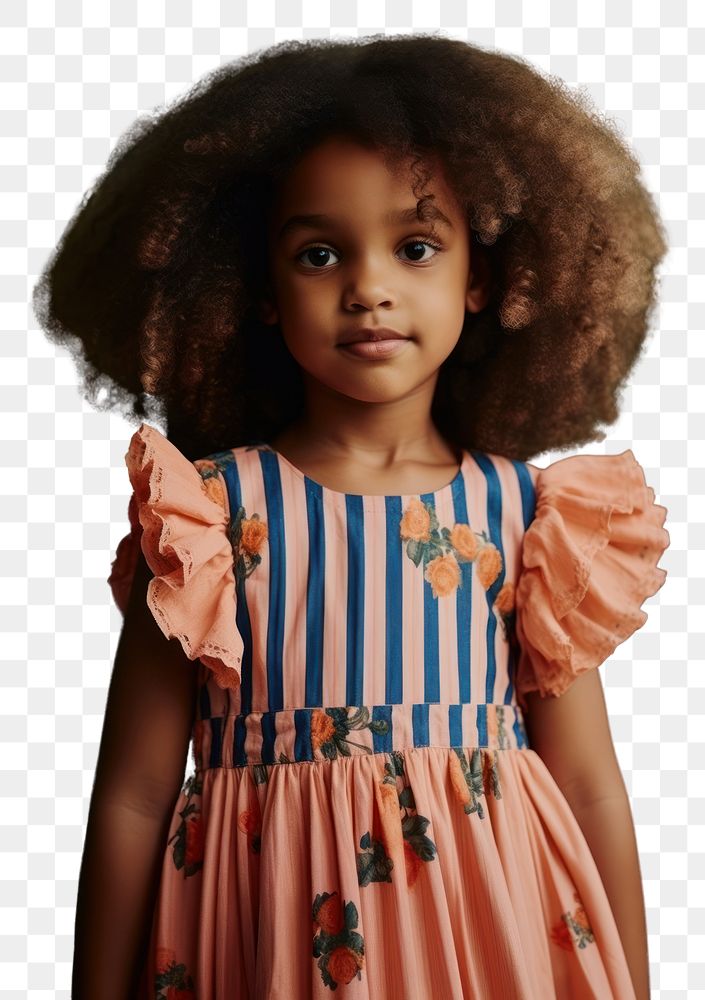 PNG A black girl wearing cute dress child baby kid. AI generated Image by rawpixel.
