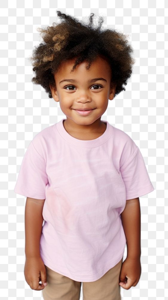 PNG A little black boy in pastel pink shirt photography portrait sleeve. AI generated Image by rawpixel.