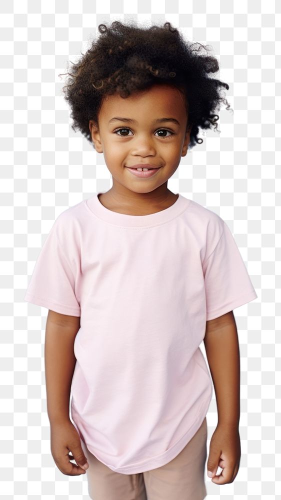 PNG A little black boy in pastel pink shirt photography portrait t-shirt. AI generated Image by rawpixel.
