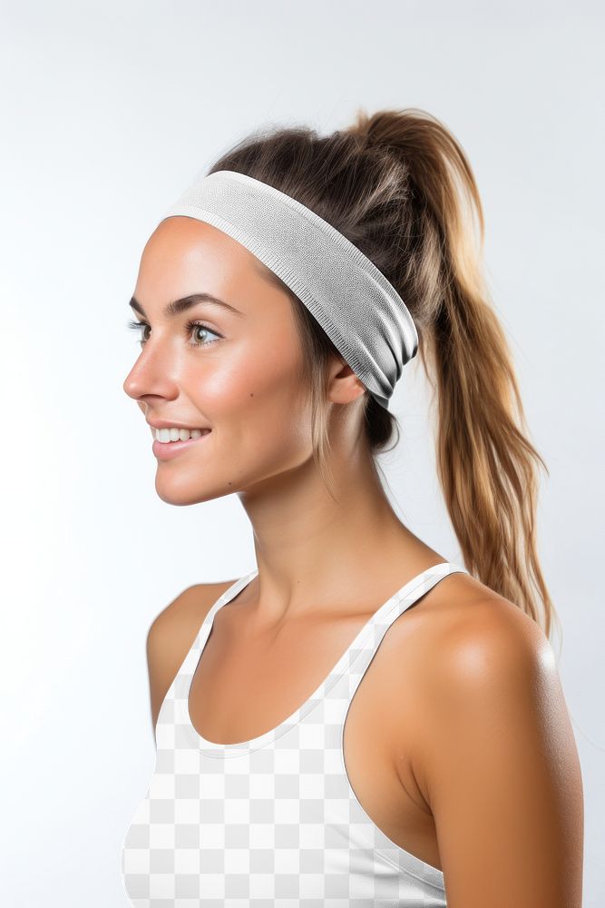 Sports headband png mockup, transparent design