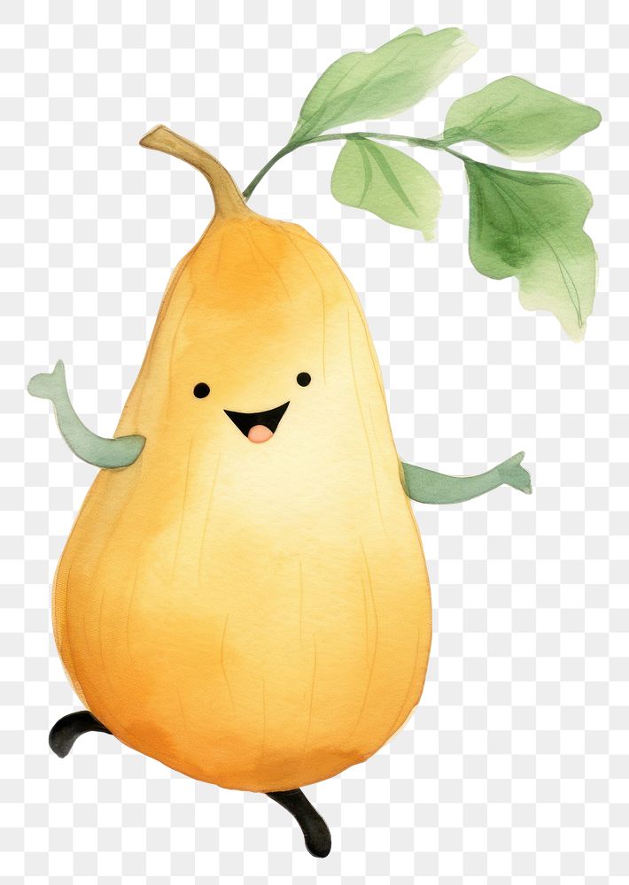 PNG  Butternut squash dancing plant pear food. AI generated Image by rawpixel.