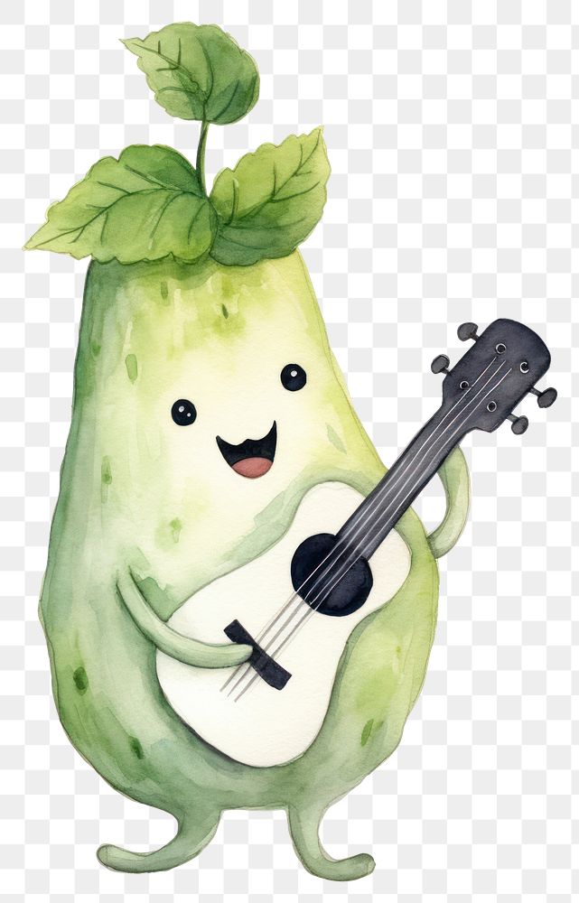 PNG  Cucumber dancing plant food white background. AI generated Image by rawpixel.