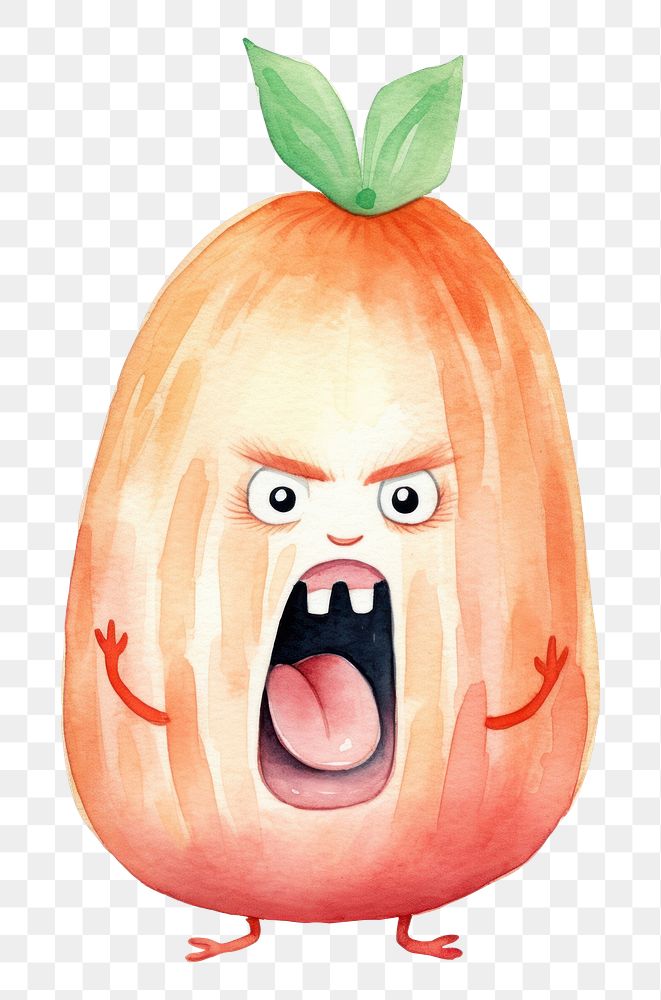 PNG  Angry onion screaming food face anthropomorphic. AI generated Image by rawpixel.