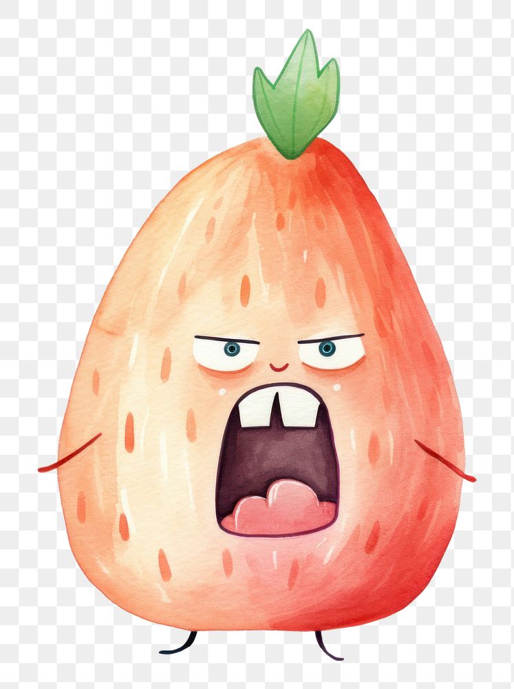 PNG  Angry onion screaming fruit food anthropomorphic. AI generated Image by rawpixel.