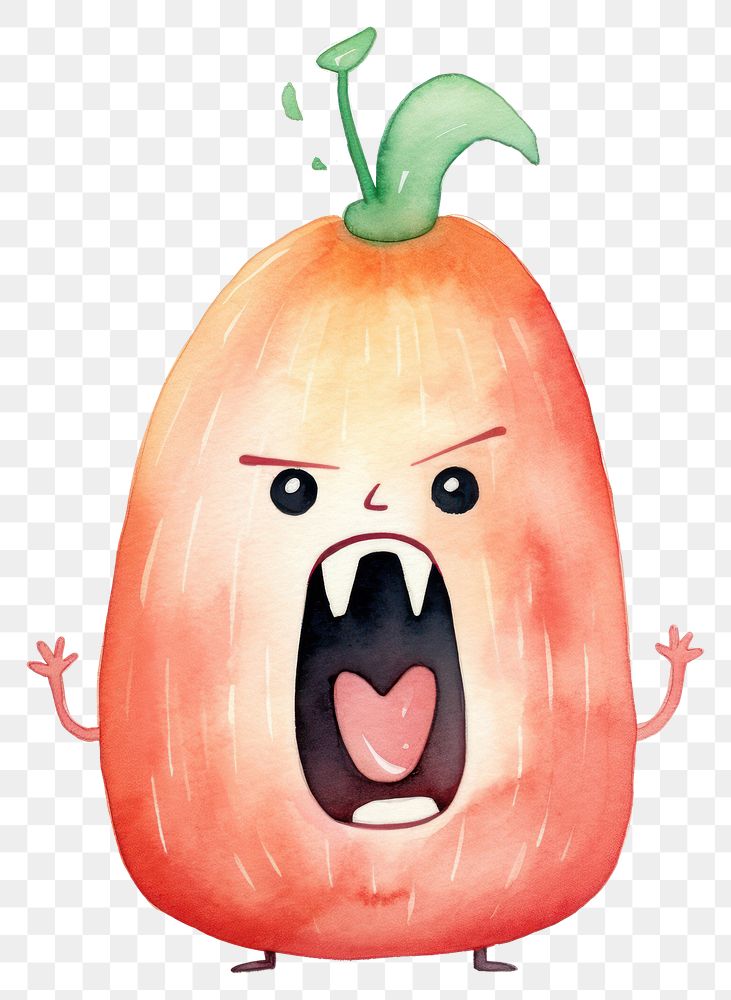 PNG  Angry onion screaming food anthropomorphic representation. AI generated Image by rawpixel.