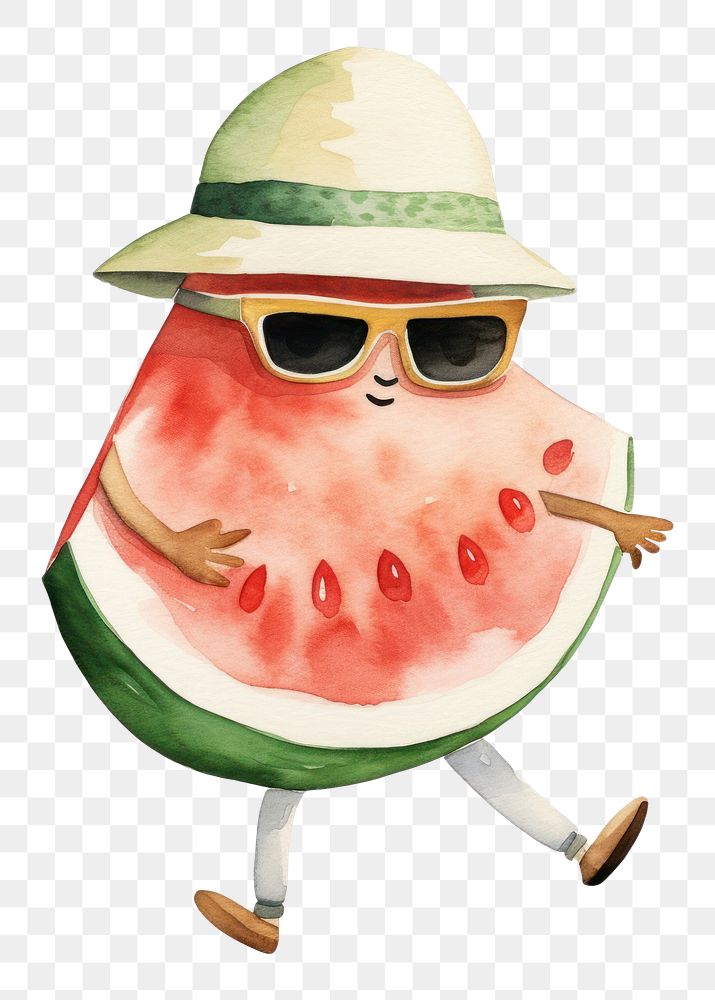 PNG  Watermelon sunglasses white background fashion. AI generated Image by rawpixel.