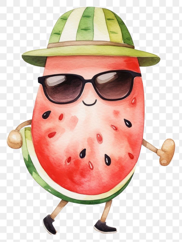 PNG  Watermelon glasses fruit food. AI generated Image by rawpixel.