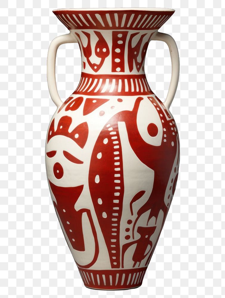 PNG  African tribal vase pottery jug jar. AI generated Image by rawpixel.