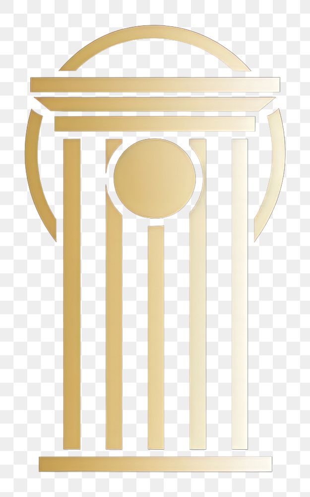 PNG Greek ionic column gold logo architecture. AI generated Image by rawpixel.