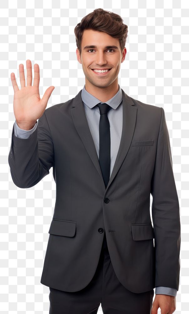 PNG  Man with welcoming gesture blazer tuxedo adult. AI generated Image by rawpixel.