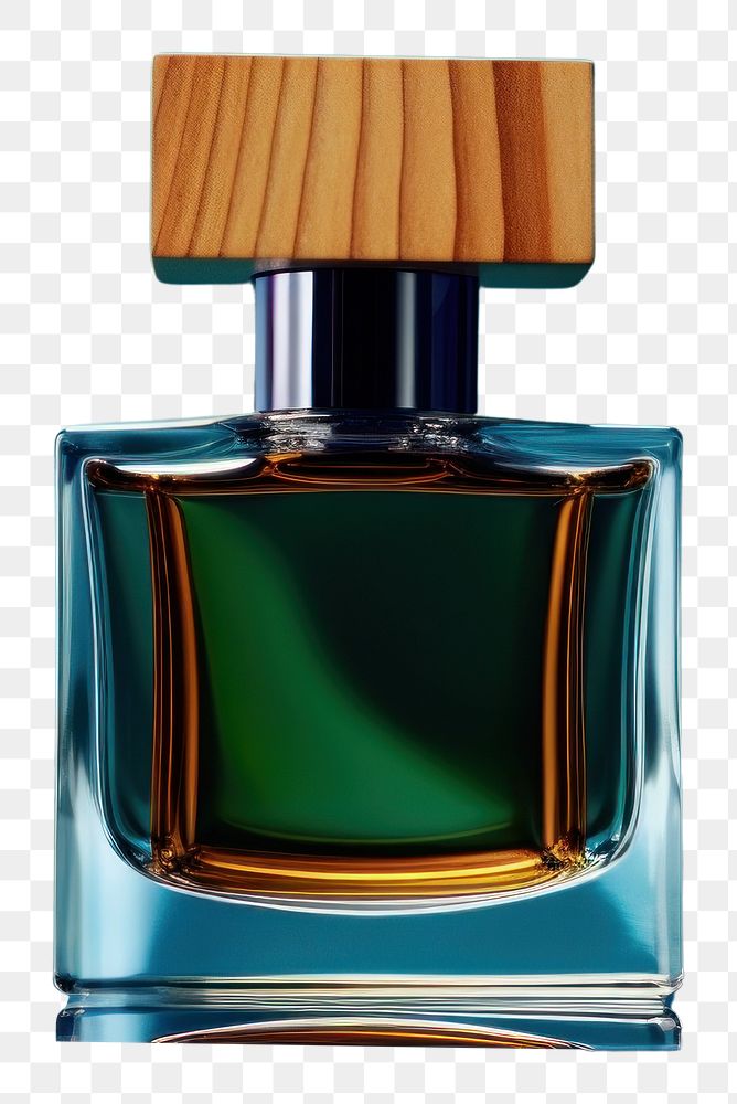 PNG Perfume bottle cosmetics blue blue background. AI generated Image by rawpixel.