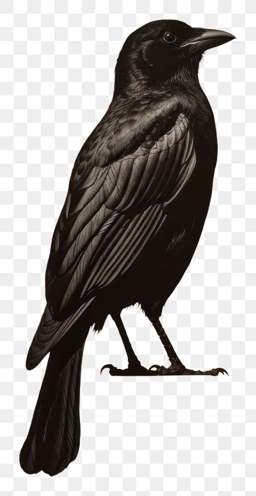 PNG A crow blackbird animal wildlife. AI generated Image by rawpixel.