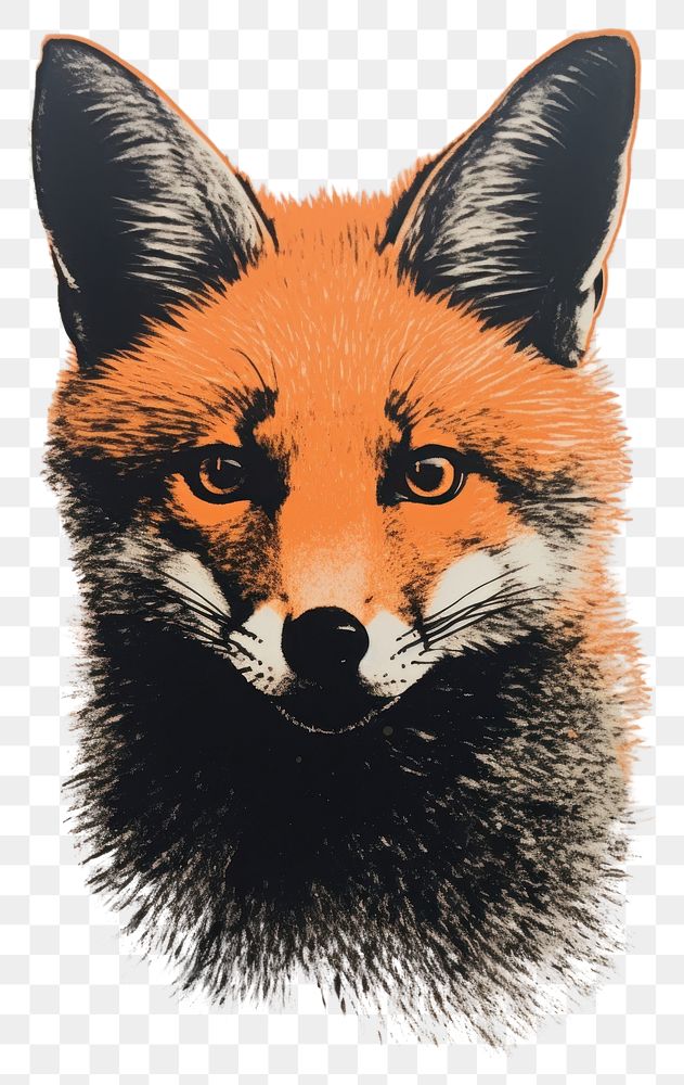 PNG A fox animal mammal art. AI generated Image by rawpixel.