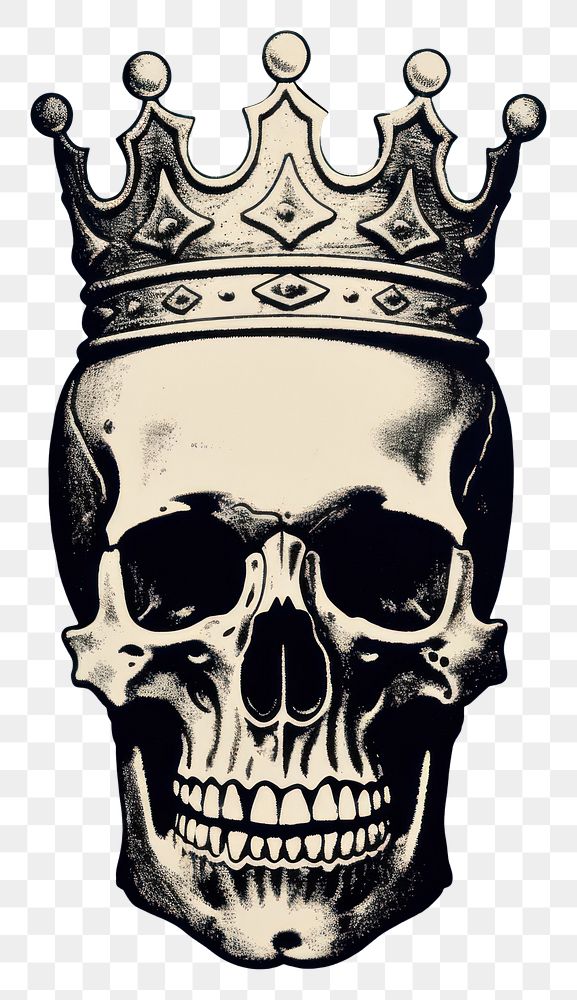 PNG A skull wearing crown accessories accessory royalty. AI generated Image by rawpixel.