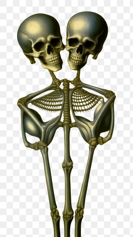 PNG  Art representation sculpture skeleton. AI generated Image by rawpixel.