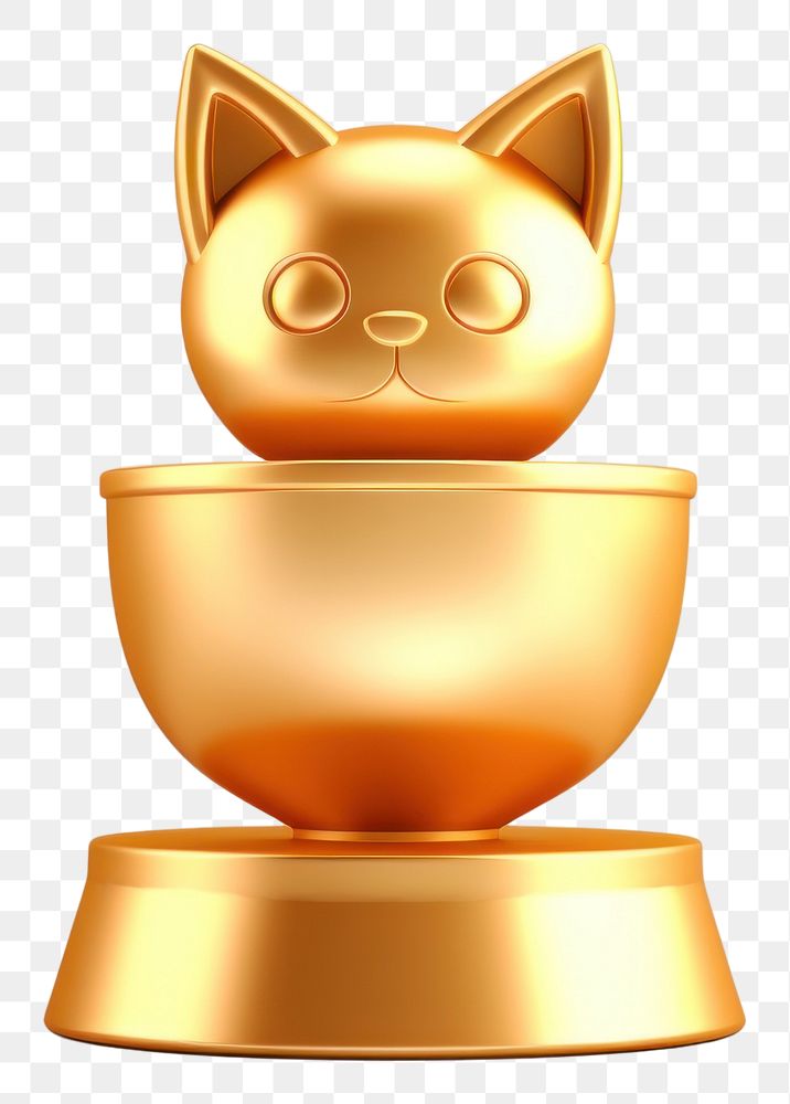 PNG  Cat icon Trophy mammal trophy. AI generated Image by rawpixel.