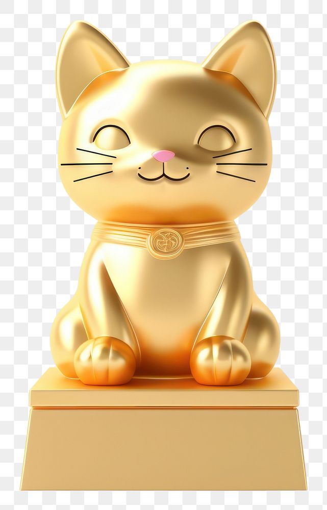 PNG Lucky cat icon Trophy mammal animal. 