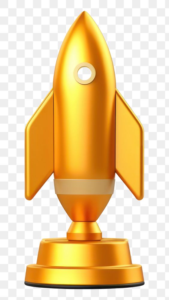 PNG  Rocket icon Trophy technology ammunition. AI generated Image by rawpixel.