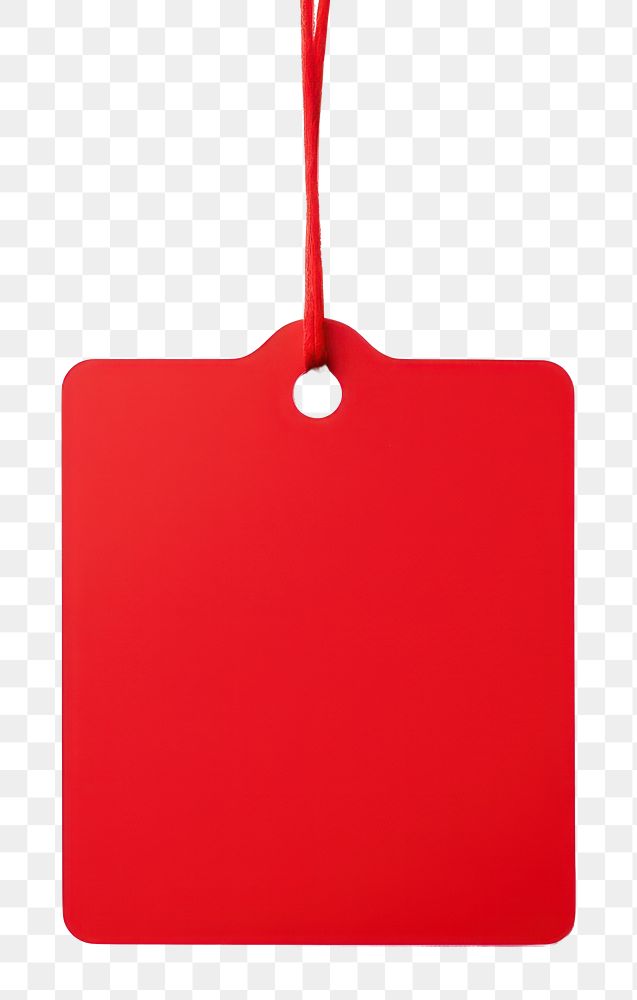 PNG A red tab white background accessories rectangle. AI generated Image by rawpixel.