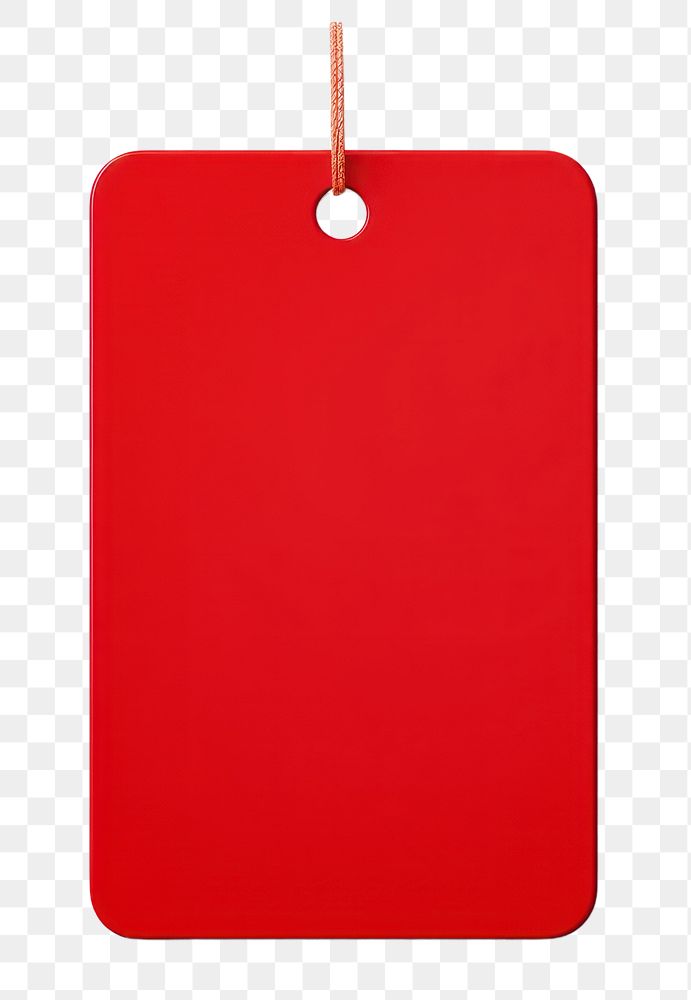 PNG Red rectangle shape hanging white background electronics. AI generated Image by rawpixel.