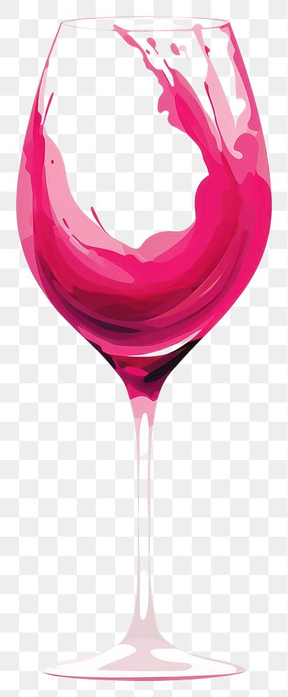 PNG Magenta wine glass shape drink white background refreshment. AI generated Image by rawpixel.