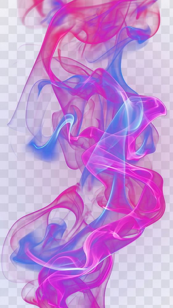 PNG Neon smoke objects pattern purple illuminated. 