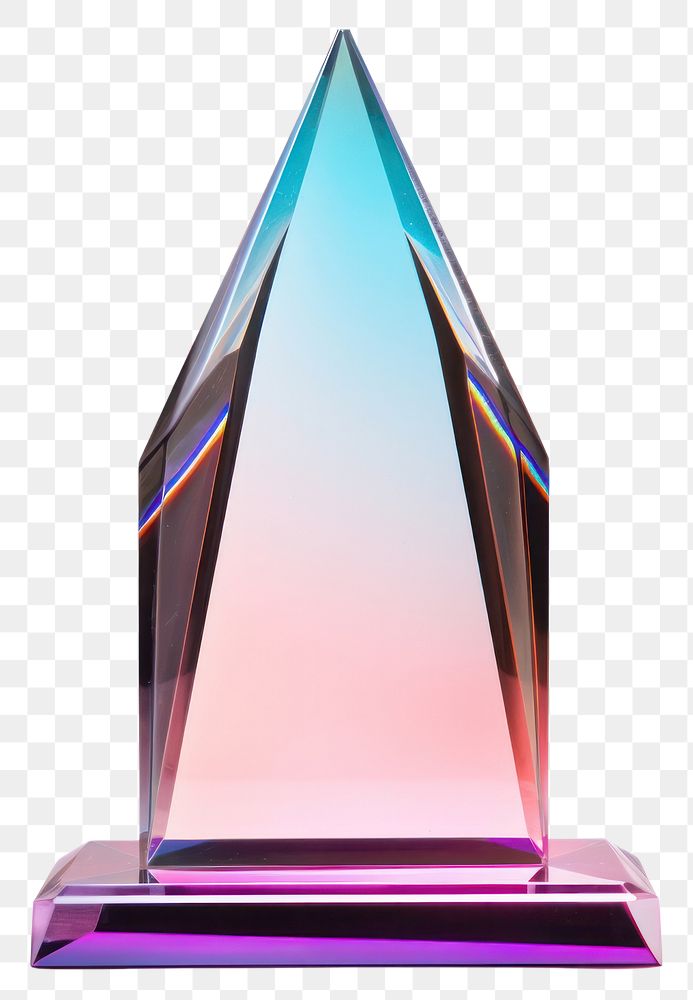 PNG  Trophy crystal purple shape. AI generated Image by rawpixel.