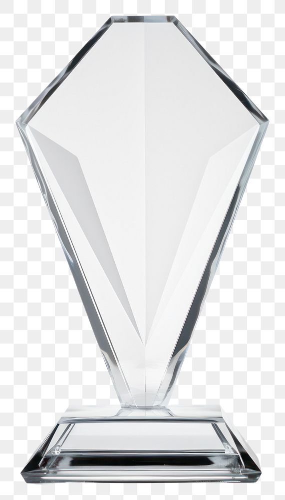 PNG  Trophy simplicity stemware crystal. AI generated Image by rawpixel.