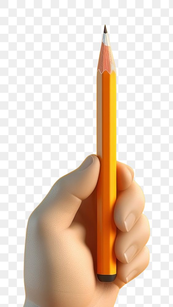 PNG Pencil holding hand creativity. AI generated Image by rawpixel.