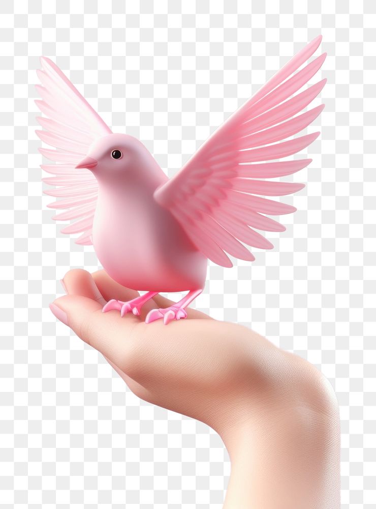 PNG Bird holding animal hand. AI generated Image by rawpixel.