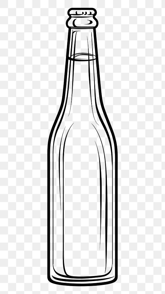 PNG  Beer bottle glass drink white background. AI generated Image by rawpixel.