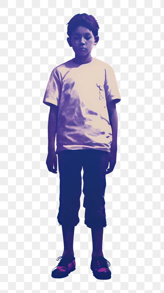 Boy purple portrait standing. AI generated Image by rawpixel.