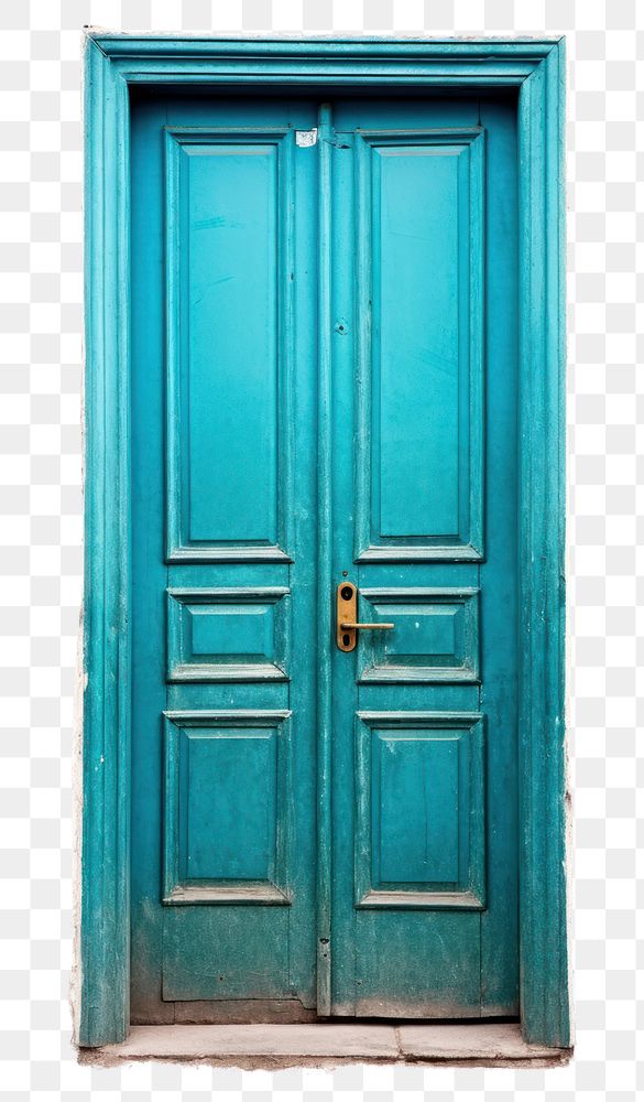 PNG  Blue painted door backgrounds green white background. AI generated Image by rawpixel.