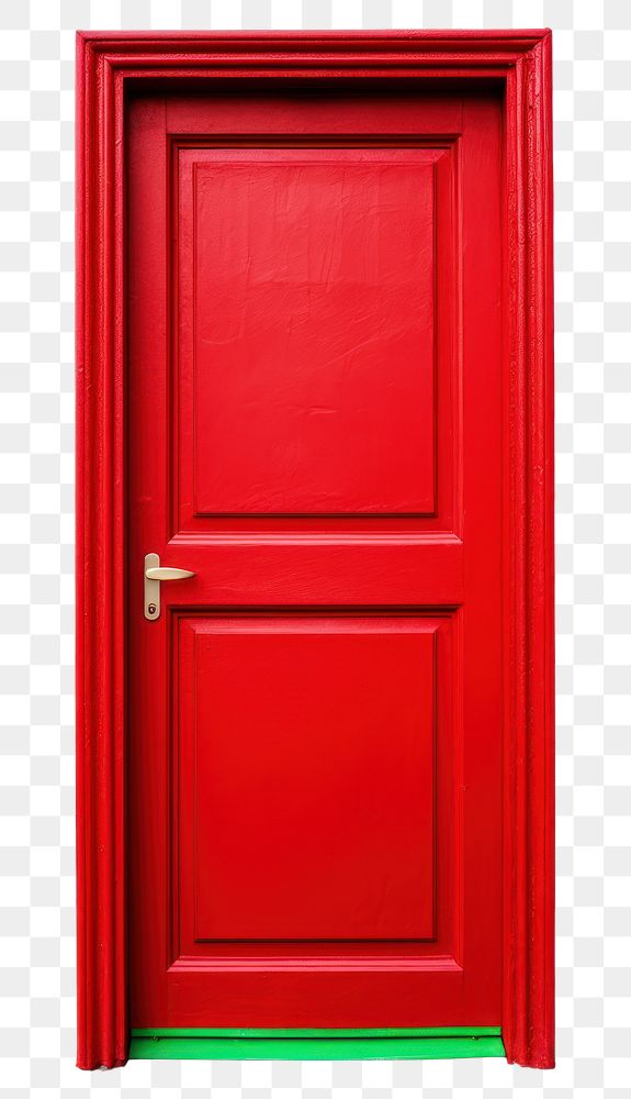 PNG  Red painted door white background architecture protection. AI generated Image by rawpixel.
