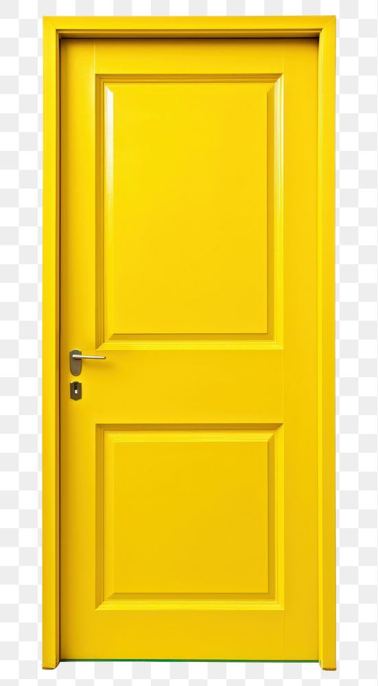 PNG  Yellow painted door backgrounds white background architecture. AI generated Image by rawpixel.