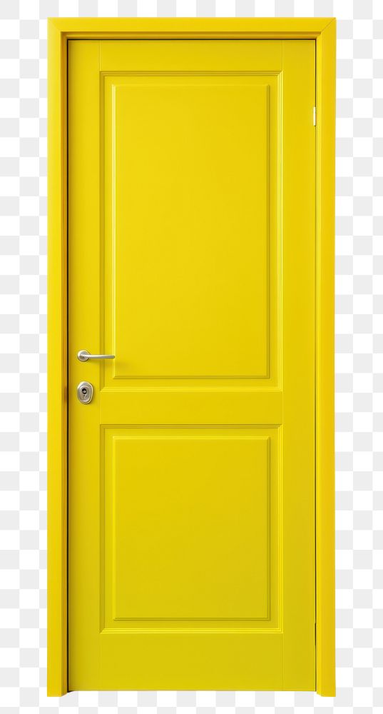 PNG  Yellow painted door white background architecture protection. AI generated Image by rawpixel.