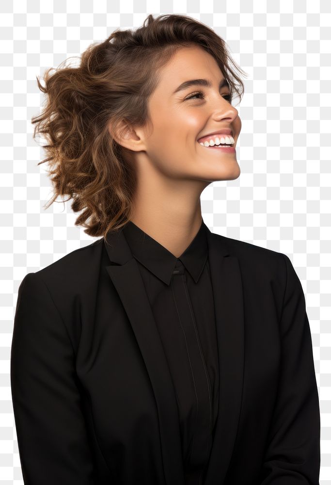PNG Smiling female photography portrait laughing. AI generated Image by rawpixel.