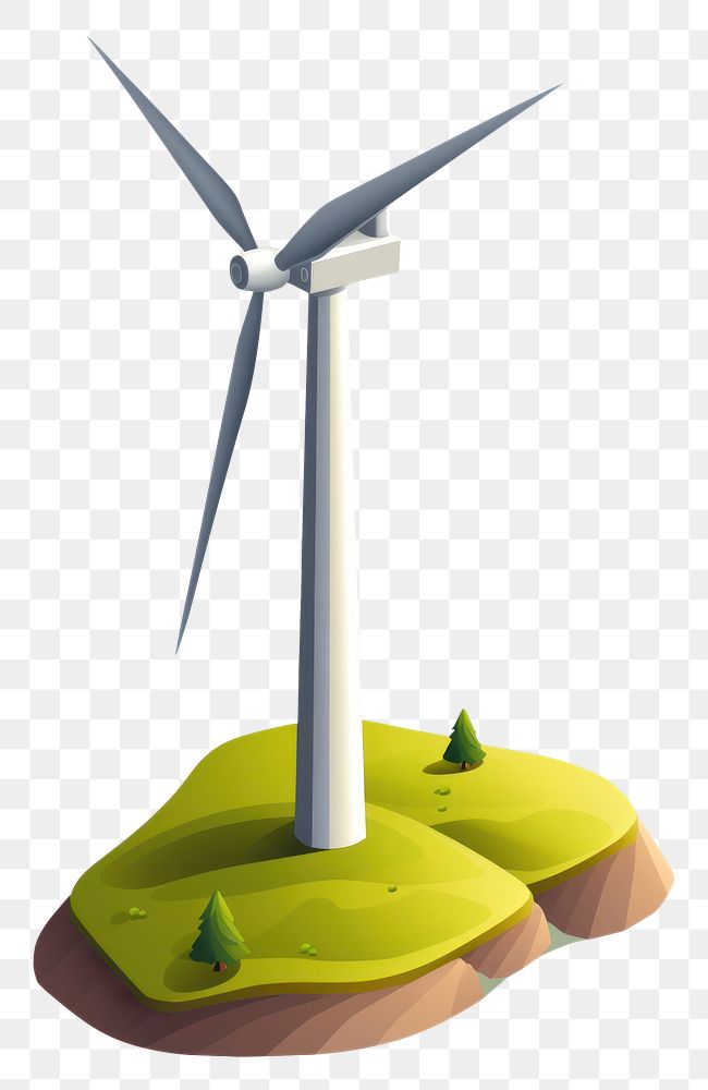 PNG Simple wind turbine isolated windmill outdoors machine. AI generated Image by rawpixel.