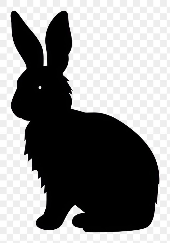 PNG Sillouette rabbit silhouette animal mammal. AI generated Image by rawpixel.