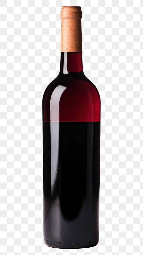 PNG  Bottle wine drink black. AI generated Image by rawpixel.