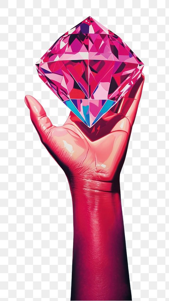PNG A hand holding a Diamond jewelry diamond adult. AI generated Image by rawpixel.
