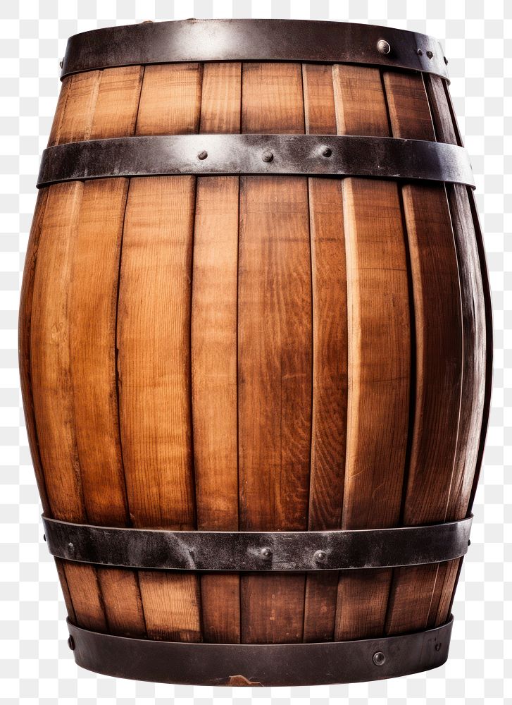 PNG Wood barrel keg white background membranophone. AI generated Image by rawpixel.