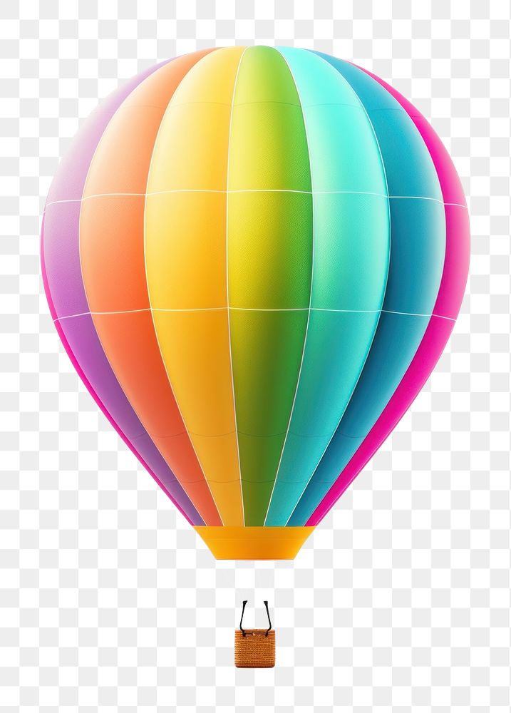 PNG A hot air balloon aircraft vehicle white background. AI generated Image by rawpixel.